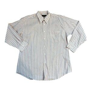 Jhane Barnes 16.5-32/33 Cotton Button Up Dress Shirt Cotton Long Sleeves